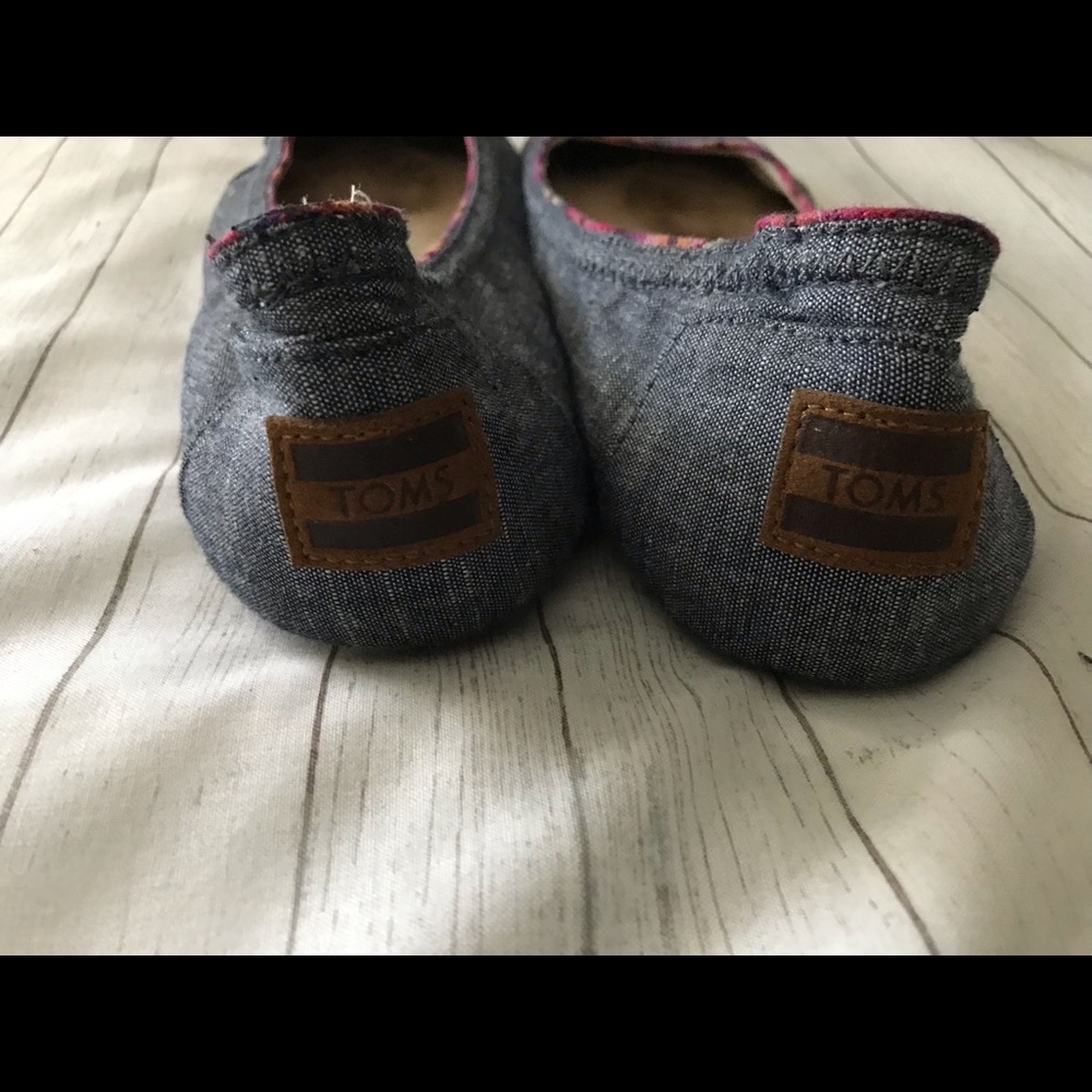 Tom’s ballerina flats, Size 8.5, Denim pattern